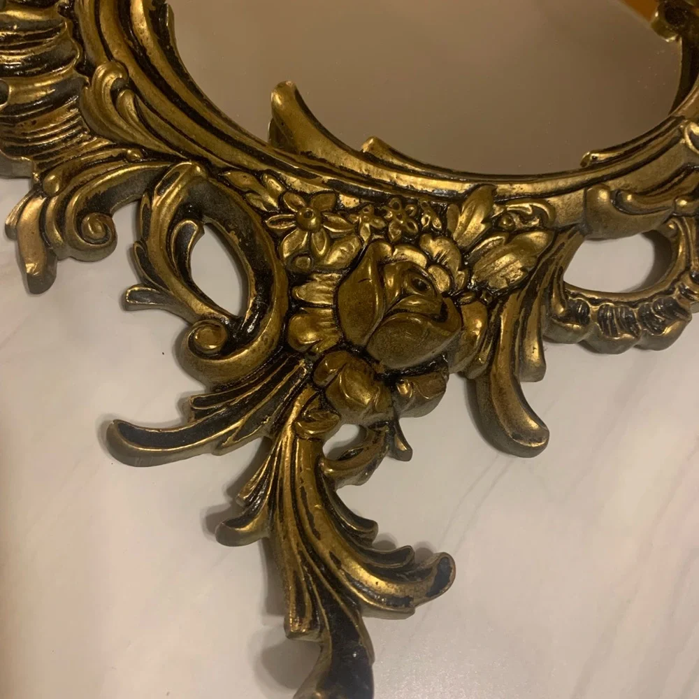 🔥💕WOW Very large vintage mirror in Victorian brass🔥RARE - Picture 6 of 16